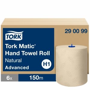 Ręczniki papierowe w roli Tork Matic Advanced H1, 2 warstwowy, naturalny, 6x150m [290099]