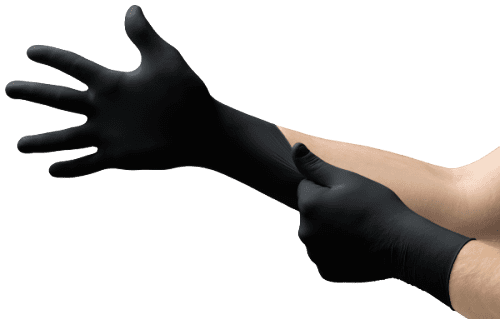 Rękawice Ansell Microflex, czarne 93-852 - 100 sztuk