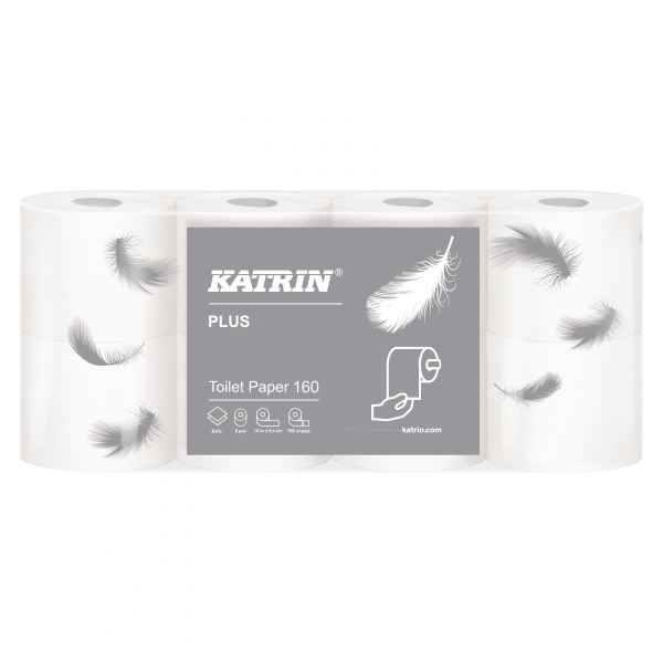 Papier toaletowy Katrin Plus 160 2-warstwowy 18,25m 56 sztuk [112966]