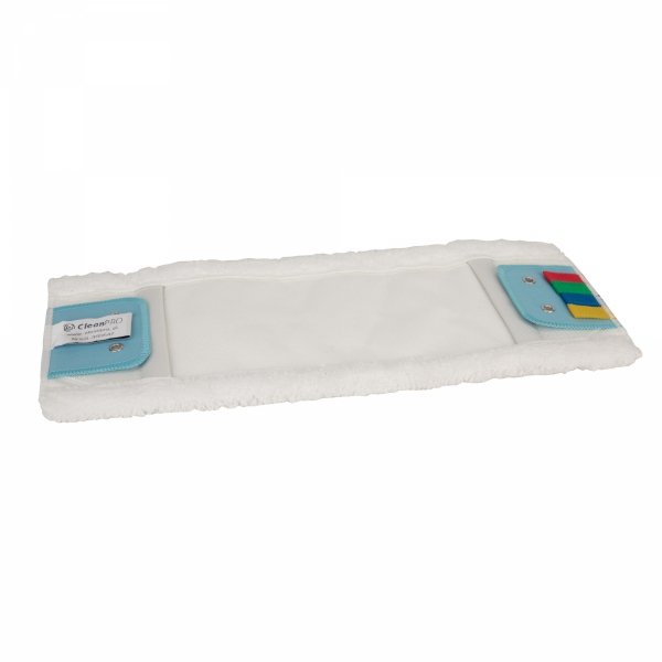 Mop płaski DUO CleanPRO 40cm biały kieszeniowy