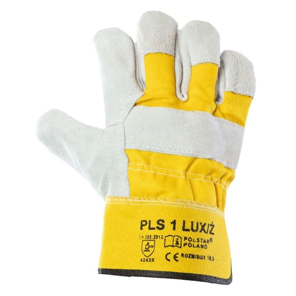 Rękawice wzmacniane skóra Polstar PLS-1 LUX/Ż [RSP3]