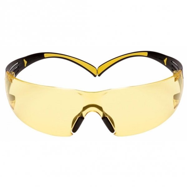 Okulary ochronne 3M SecureFit 400, żółto/czarne oprawki, powłoka odporna na zaparowanie/zarysowanie Scotchgard (K i N), żółte soczewki, SF403SGAF-YEL-EU