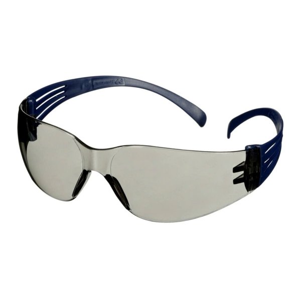 Okulary ochronne 3M SecureFit 100, niebieskie oprawki, soczewki jasnoszare I/O, SF107AF-BLU-EU