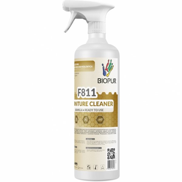 Płyn do nabłyszczania i czyszczenia powierzchni meblowych Biopur F811, 1L