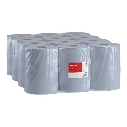Ręczniki papierowe Katrin S w roli 1-warstwowe niebieskie 60m 12 sztuk [2580]