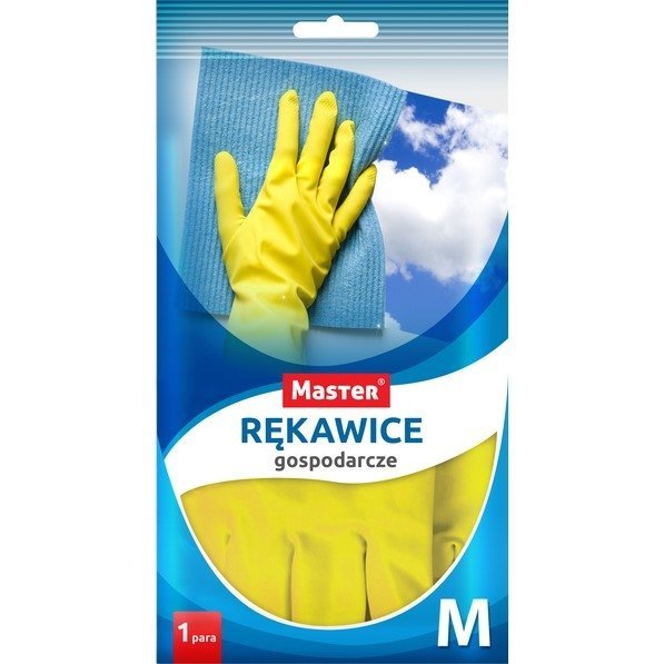 Rękawice gospodarcze lateksowe Master, żółte