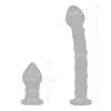 Szklane dildo i plug analny - Glas Double Penetration Set