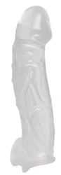 Crystal Clear Transparent Rękaw Wydłużający z Mankietem 23 cm TPE
