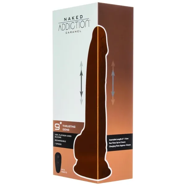 Pulsator - Naked Addiction Thrusting Dong with Remote 23 cm Caramel