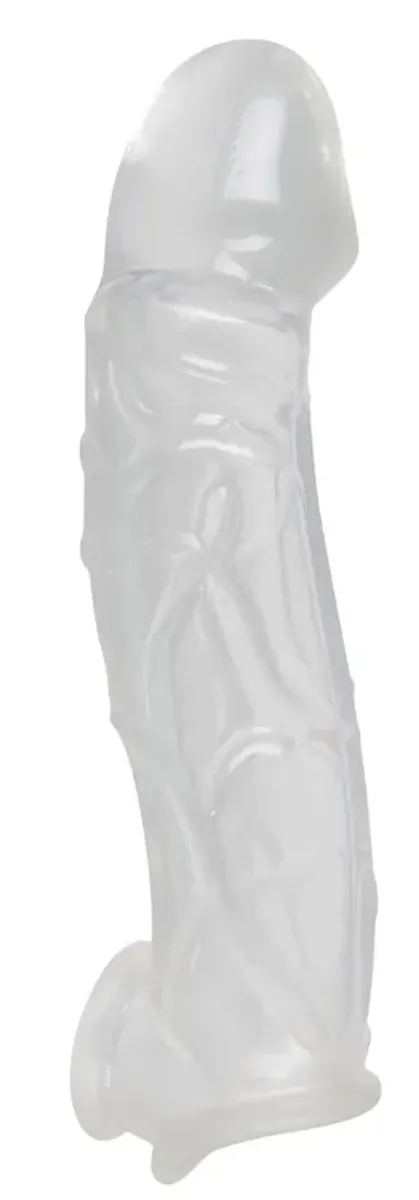 Crystal Clear Transparent Rękaw Wydłużający z Mankietem 23 cm TPE