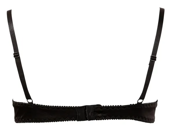 Cottelli Lingerie biustonosz na fiszbinach z haftkami czarny 75C