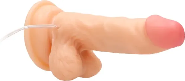 RealRock - Wibrujące realistyczne dildo z jądrami - z pilotem  15 cm