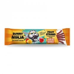 Przekąska owocowa o smaku jabłko-mango Fruit Straws Bunny Ninja, 16 g
