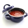Garnek do zup i sosów z pokrywką niebieski 0,3 l - Hendi 625804