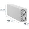 Podajnik dystrybutor do kubków jednorazowych z 2 dozownikami STAL 81 - 89 mm