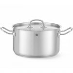 Garnek średni Kitchen Line z pokrywką 5,5 l śr. 240 x 135 h - Hendi 836309