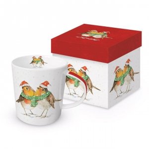 Rudziki w Czapkach Kubek Porcelanowy w Ozdobnym Pudełku 350 ml
