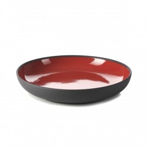 SOLID talerz 23,5 cm, czerwono-czarny