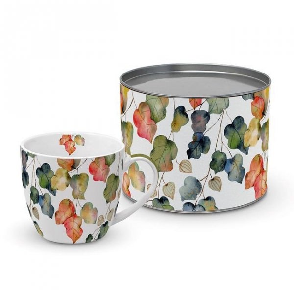 "Jesienne Liście" Kubek Porcelanowy w Ozdobnym Pudełku 450 ml