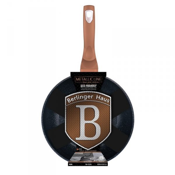 PATELNIA GRANITOWA WOK 28cm BERLINGER HAUS ROSE GOLD BH-1512