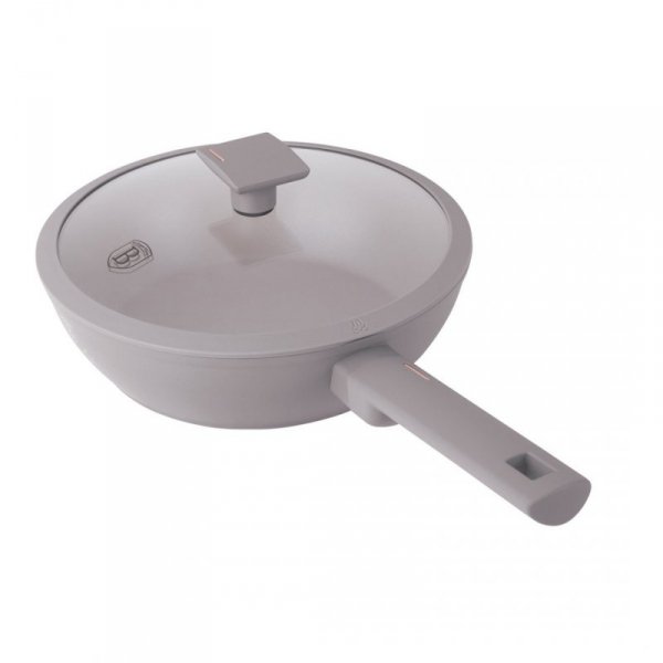 GŁĘBOKA PATELNIA TYTANOWA 24cm BERLINGER HAUS BH-8092 TAUPE