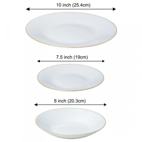 KOMPLET OBIADOWY OPAL DLA 6 OSÓB 18 ELEM. KINGHOFF KH-1876