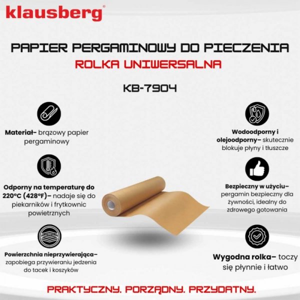 PAPIER PERGAMIN DO PIECZENIA 50m KLAUSBERG KB-7904