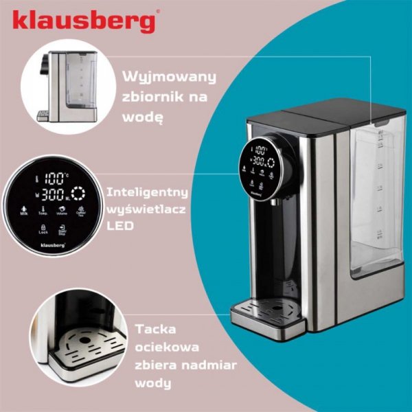 DYSPENSER DOZOWNIK GORĄCEJ WODY 2,7L KLAUSBERG KB-7880