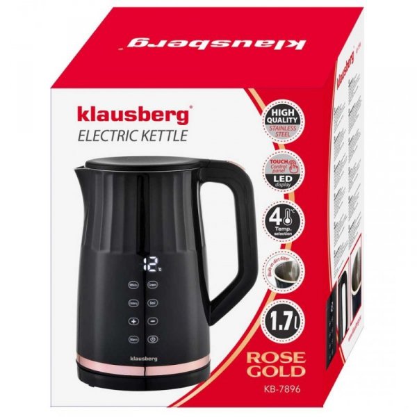 CZAJNIK ELEKTRYCZNY 1,7L KLAUSBERG KB-7896 LED REGULACJA TEMPERATURY