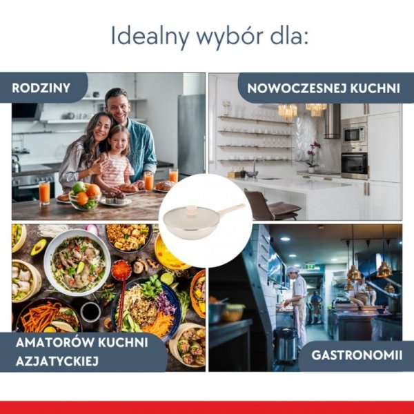 PATELNIA MARMURKOWA GŁĘBOKA WOK 28cm Z POKRYWĄ KLAUSBERG 28cm KB-7991