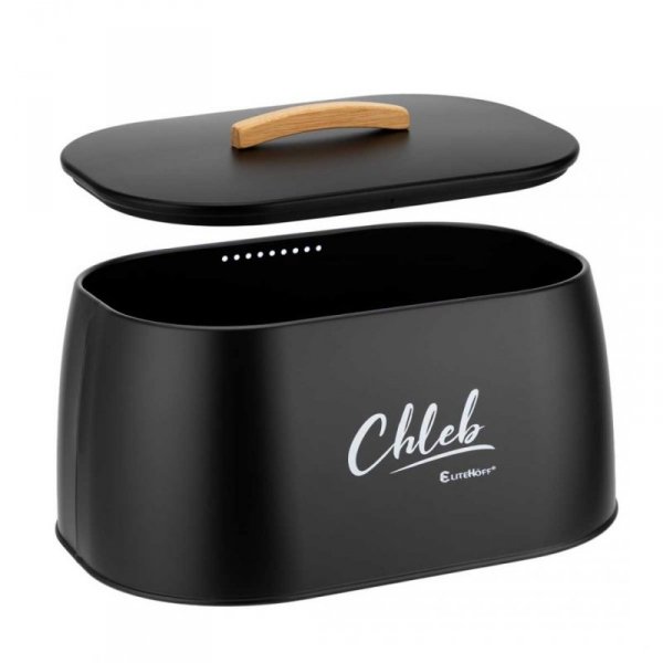 CHLEBAK POJEMNIK STALOWY NA PIECZYWO E-6324 czarny