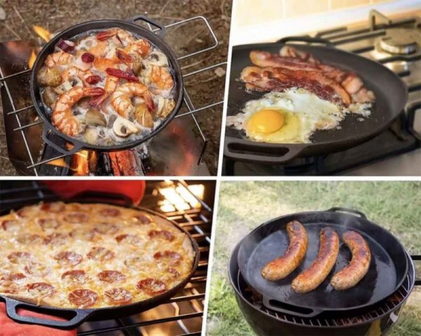 PATELNIA ŻELIWNA TALERZ DO PIZZY HAGE 30cm INDUKCJA