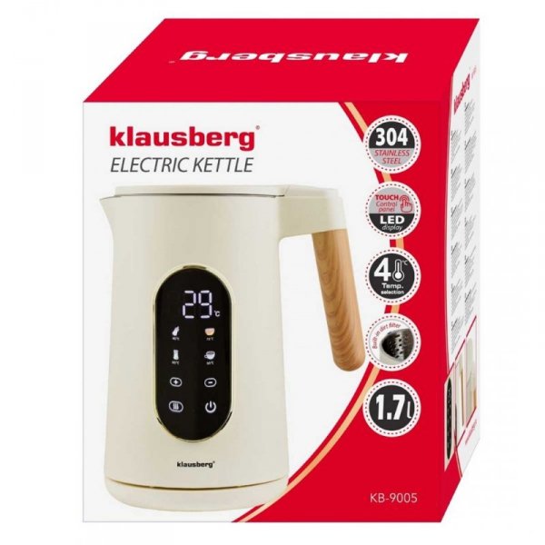 CZAJNIK ELEKTRYCZNY 1,7L KLAUSBERG KB-9005 REGULACJA TEMPERATURY