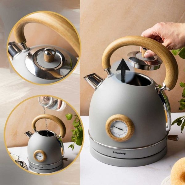 CZAJNIK ELEKTRYCZNY 1,8L Z TERMOMETREM KLAUSBERG KB-9009 RETRO