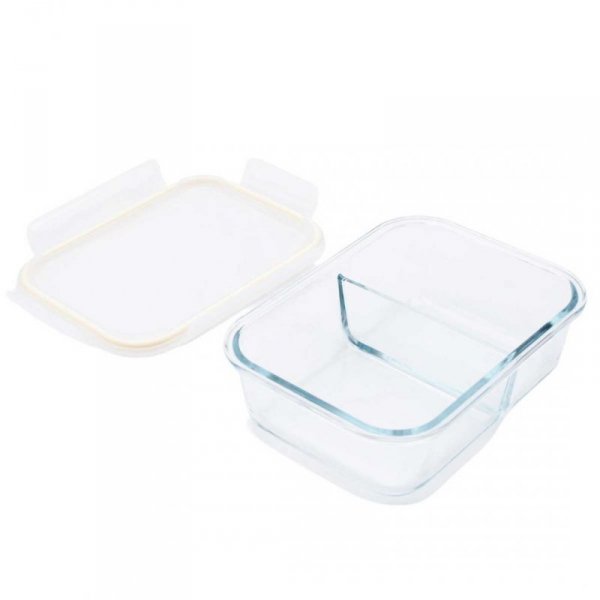 SZKLANY POJEMNIK 1000ml LUNCH BOX Z PRZEGRODĄ SZCZELNY 5623
