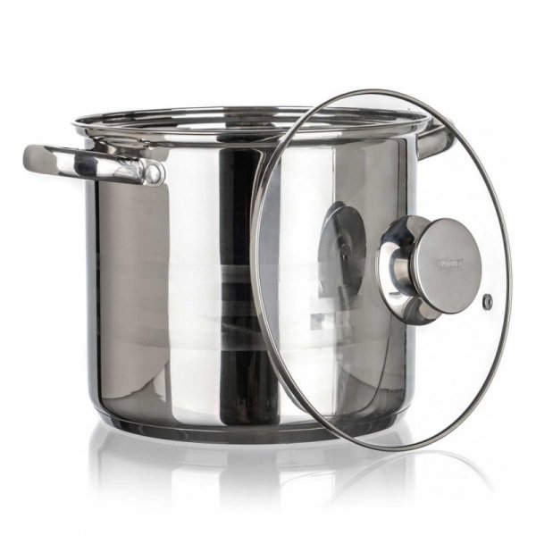 GARNEK STALOWY 20cm Z POKRYWĄ BANQUET LIVING 5,6L