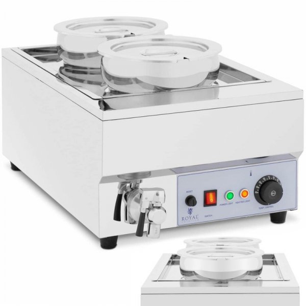 Bemar elektryczny podgrzewacz stacja do zupy fondue czekolady 1500 W 2 x 7 l