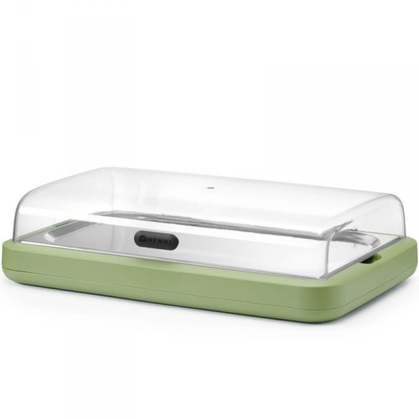 Witrynka ekspozycyjna z wkładem chłodzącym UNIQ GN 1/1 - zielona