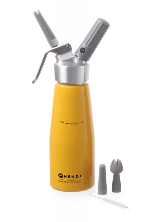 Syfon do bitej śmietany pastelowy żółty 0,5 L - Hendi 975855