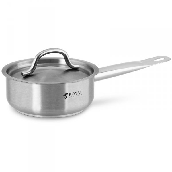 Rondel z pokrywką ze stali nierdzewnej grube dno 4mm 0.9L