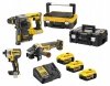SZLIFIERKA ZAKRĘTARKA MŁOTOWIERTARKA Zestaw narzędzi AKU 18V 3x5,0Ah DeWALT