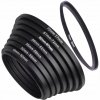 ZESTAW Komplet redukcji filtrowych 49 52 55 58 62 67 72 77 mm STEP UP 8szt