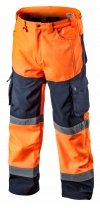 Spodnie robocze ostrzegawcze SOFTSHELL pomarańczowe XL NEO