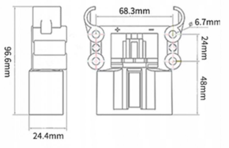 Złącze Wtyk Baterii Typu REMA 160A - 35mm² do WÓZKA WIDŁOWEGO