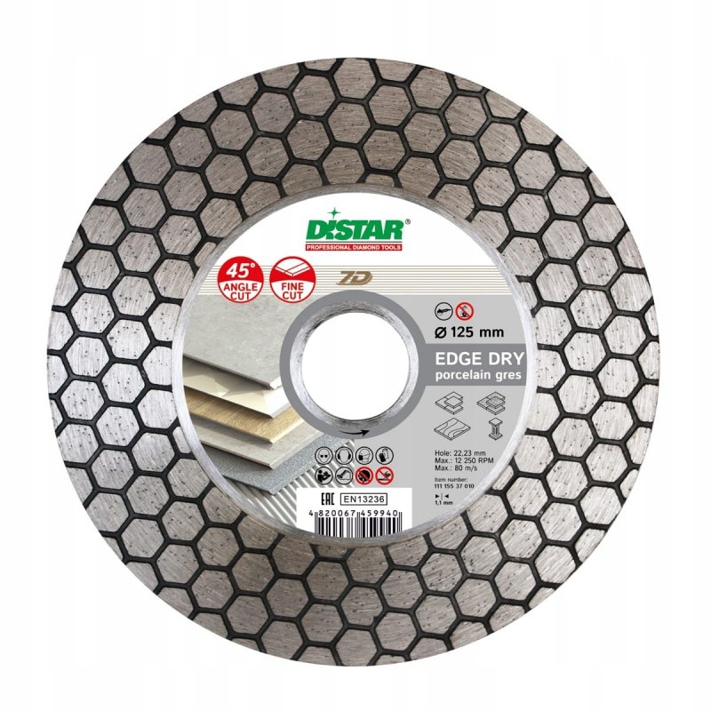 TARCZA DO CIĘCIA POD KĄTEM 45 DISTAR EDGE DRY 125