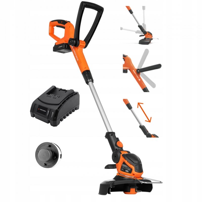 Podkaszarka akumulatorowa z regulacją 20V 2Ah + szpula gratis YARD FORCE