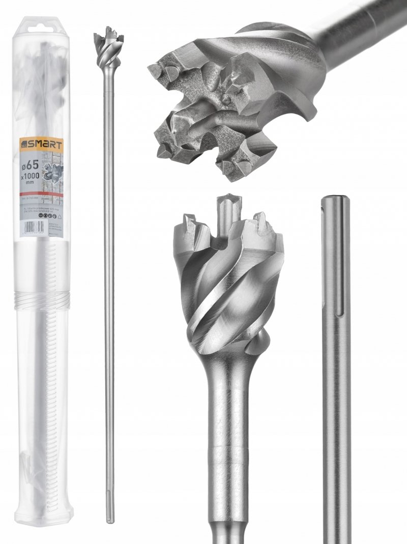 WIERTŁO PRZEBICIOWE DO BETONU 65x1000mm SDS-MAX SMART