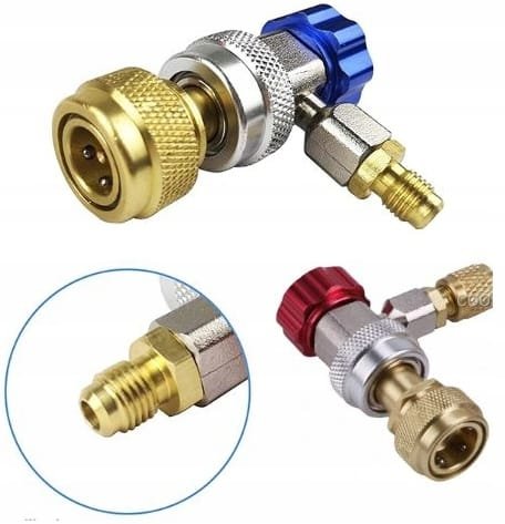 Adaptery R1234yf na R134a zestaw do nabijania klimatyzacji HP + LP