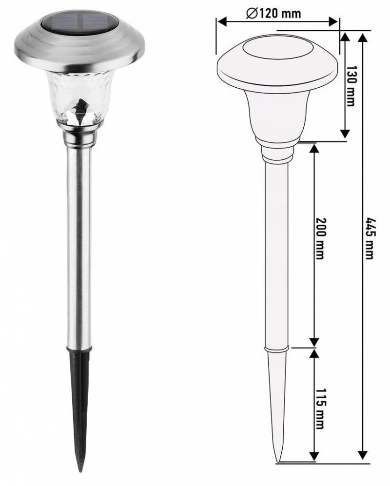 NEO 99-084 Lampa solarna słupek SMD LED 10 lm