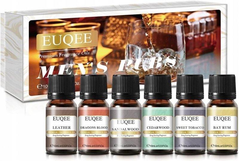 Olejek eteryczny Zestaw Olejków Zapachowych Męskie Puby EUQEE 6 x 10ml